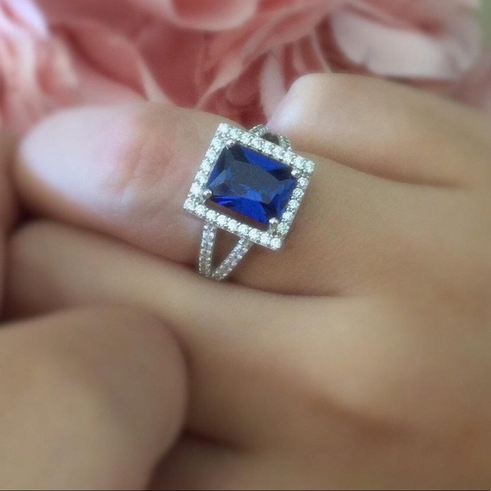 💥S.Silver Blue Sapphire Crystal